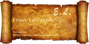 Ernst László névjegykártya